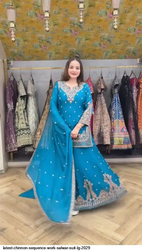 LATEST CHINNON SEQUENCE WORK SALWAR SUIT LG 2029 B