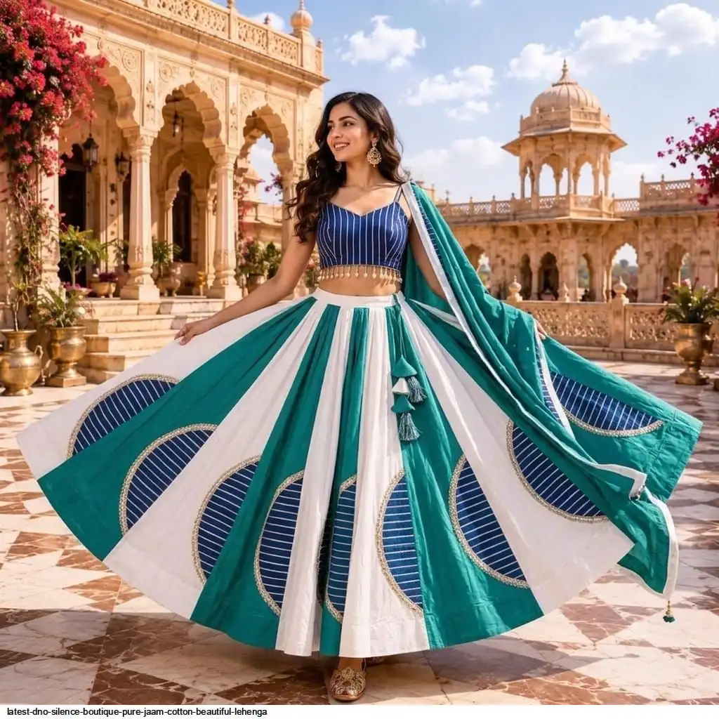 LATEST DNO SILENCE BOUTIQUE PURE JAAM COTTON BEAUTIFUL LEHENGA 1