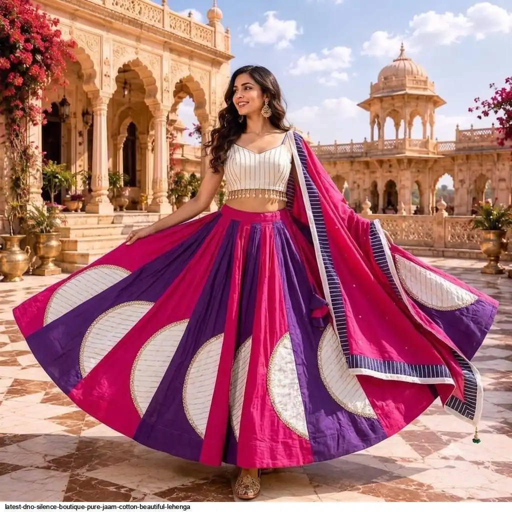 LATEST DNO SILENCE BOUTIQUE PURE JAAM COTTON BEAUTIFUL LEHENGA 3