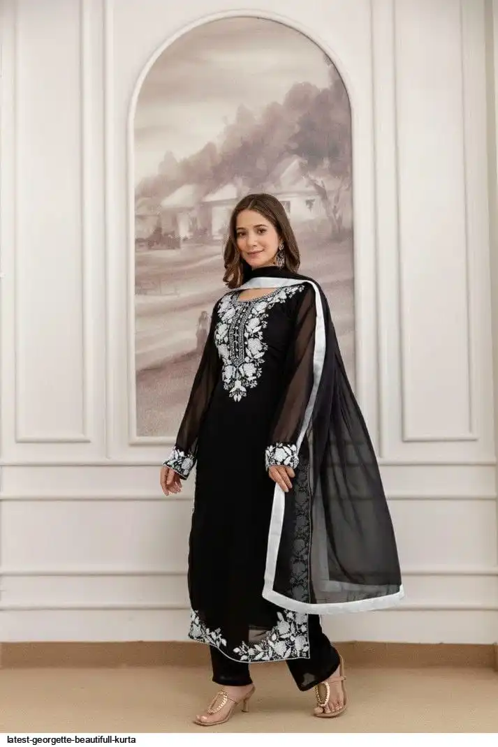 LATEST GEORGETTE BEAUTIFULL KURTA 4