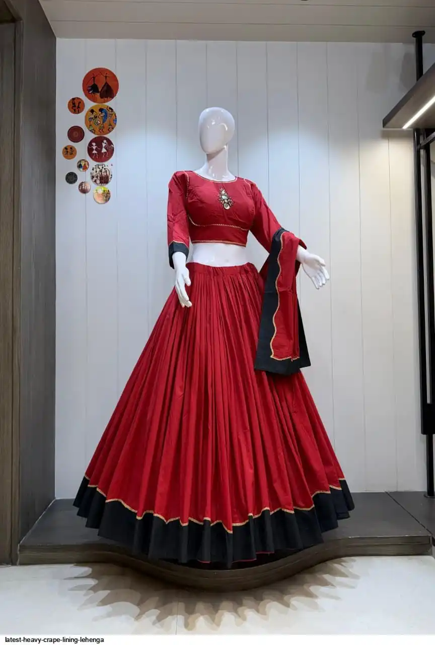 LATEST HEAVY CRAPE LINING LEHENGA 3
