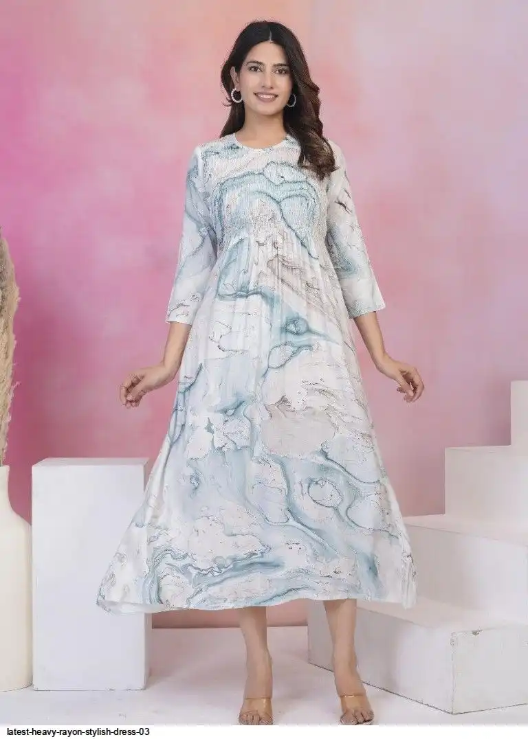 LATEST HEAVY RAYON STYLISH DRESS 03