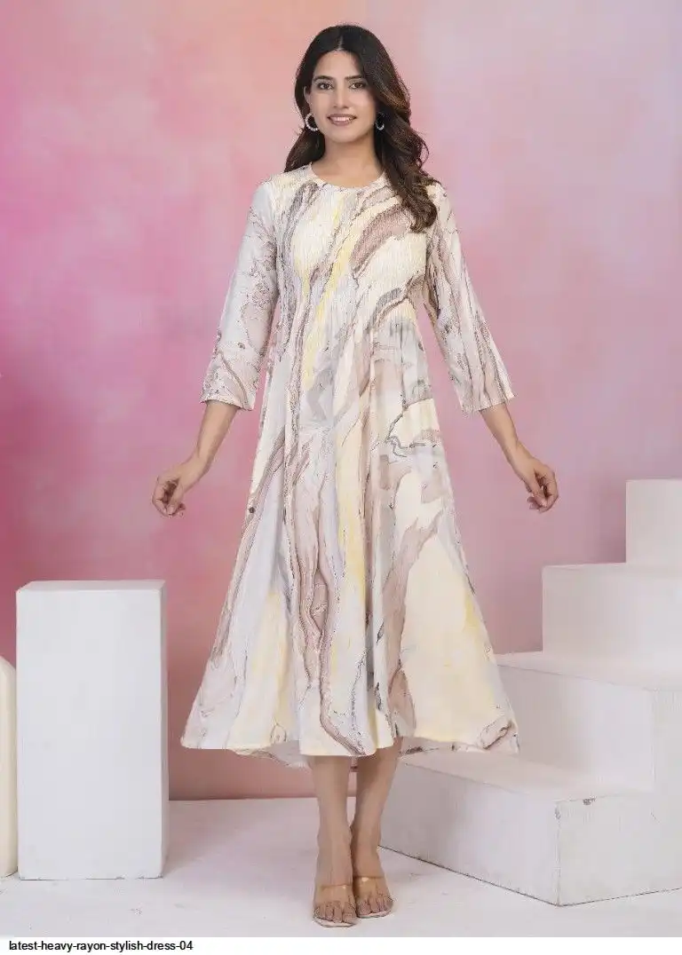 LATEST HEAVY RAYON STYLISH DRESS 04