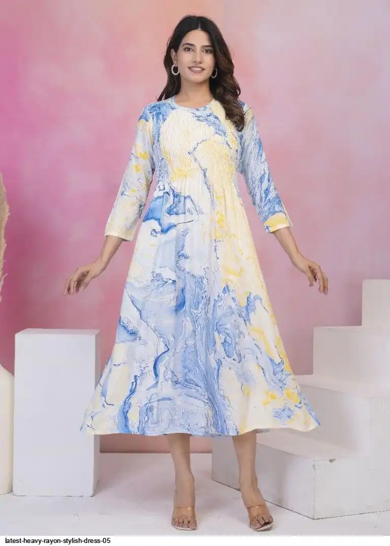 LATEST HEAVY RAYON STYLISH DRESS 05