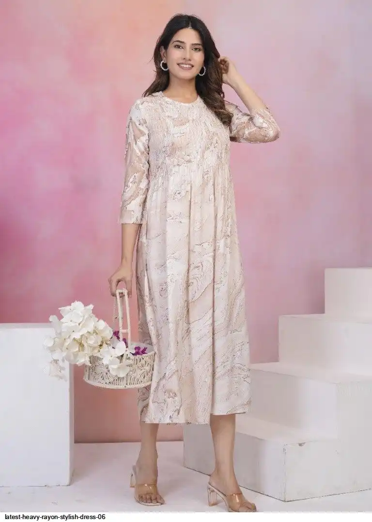 LATEST HEAVY RAYON STYLISH DRESS 06