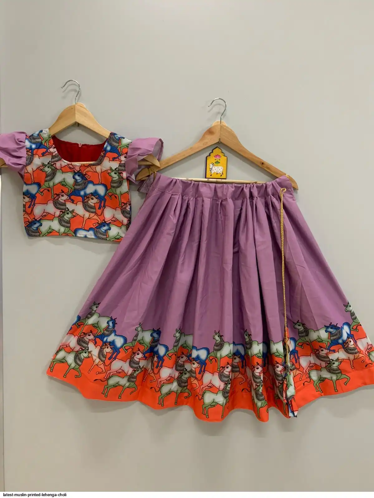 LATEST MUSLIN PRINTED LEHENGA CHOLI B
