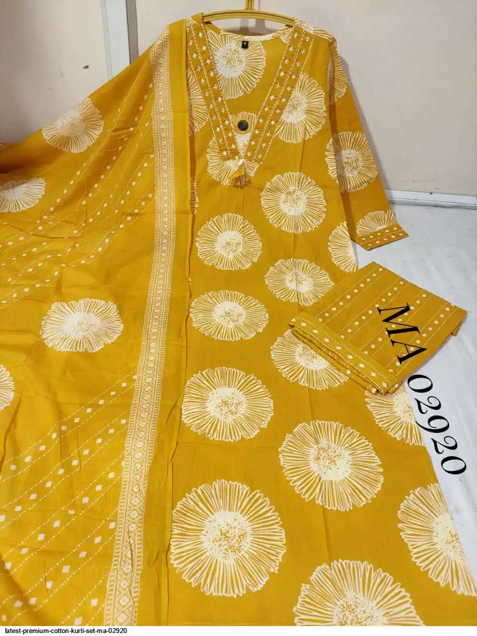 LATEST PREMIUM COTTON KURTI SET MA 02920