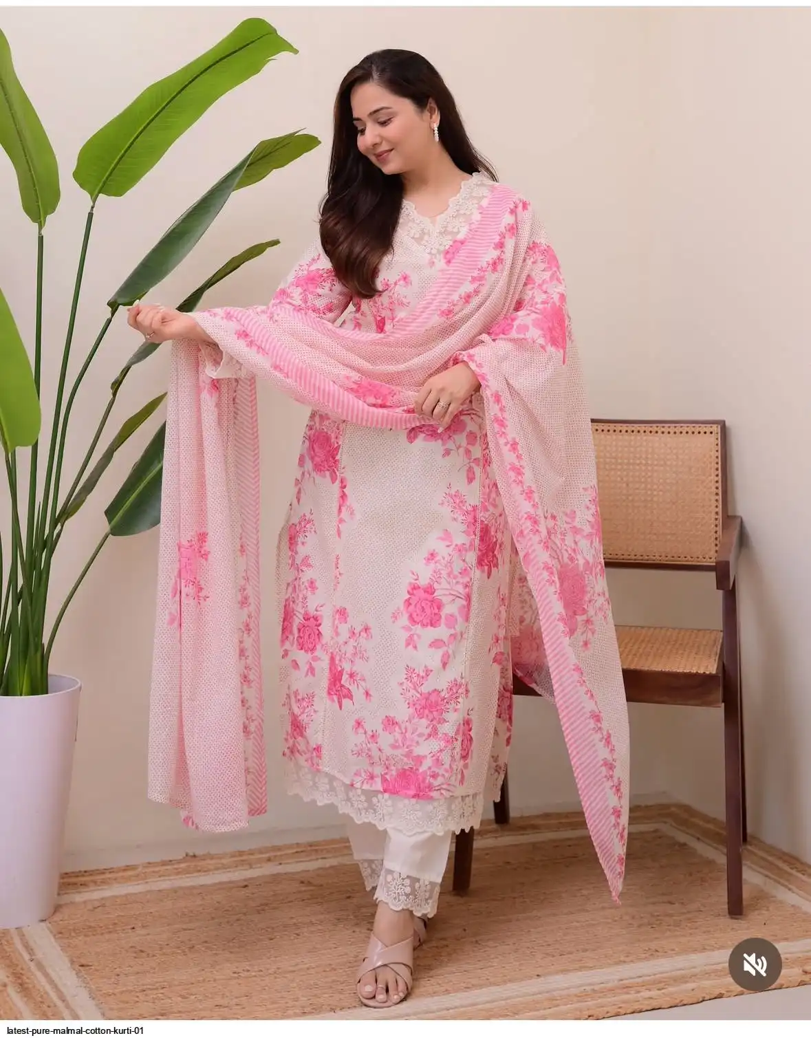 LATEST PURE MALMAL COTTON KURTI 01