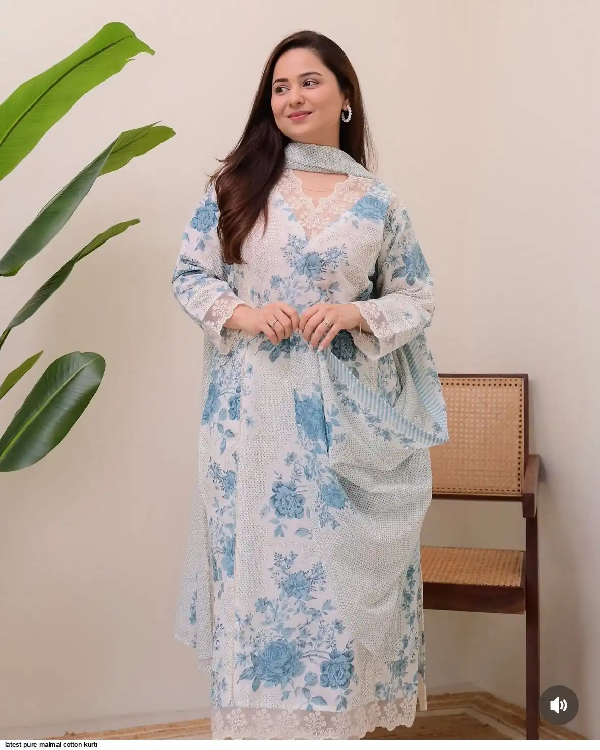 LATEST PURE MALMAL COTTON KURTI