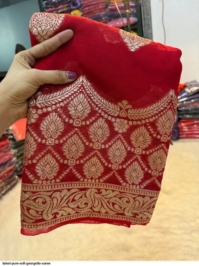 LATEST PURE SOFT GEORGETTE SAREE 6