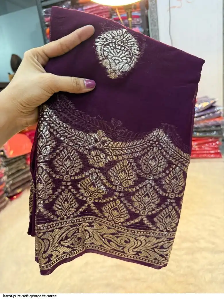 LATEST PURE SOFT GEORGETTE SAREE 3