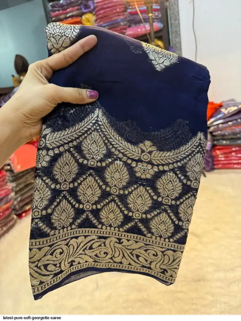 LATEST PURE SOFT GEORGETTE SAREE 4