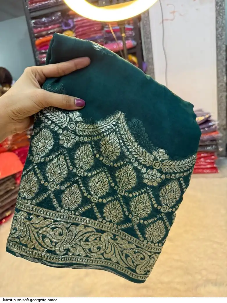 LATEST PURE SOFT GEORGETTE SAREE 5