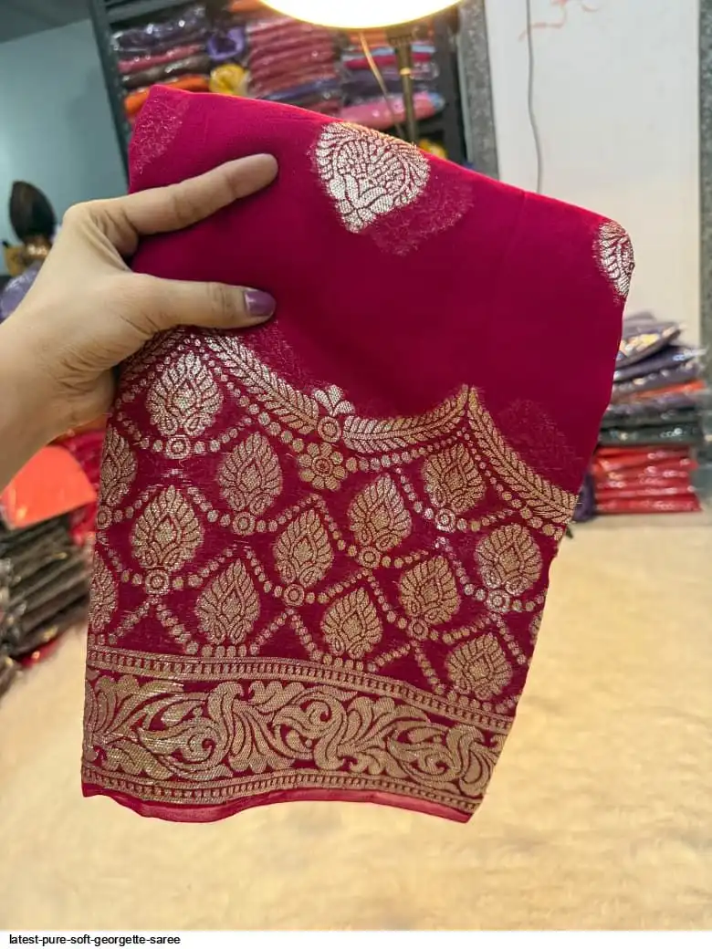 LATEST PURE SOFT GEORGETTE SAREE 7