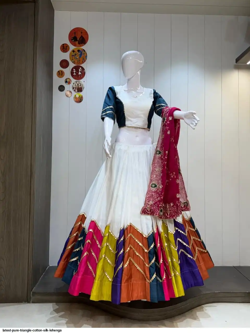 LATEST PURE TRIANGLE COTTON SILK LEHENGA 15