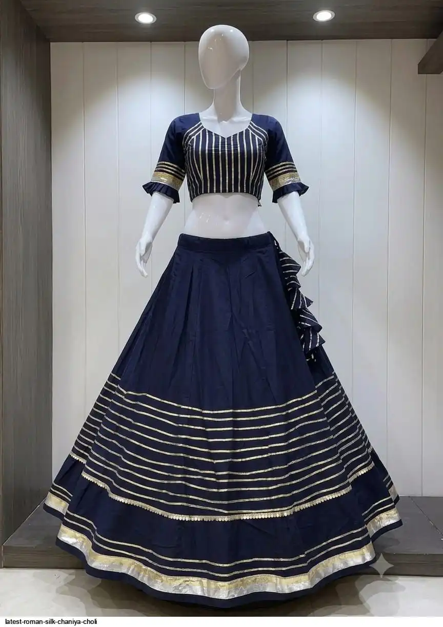 LATEST ROMAN SILK CHANIYA CHOLI 4