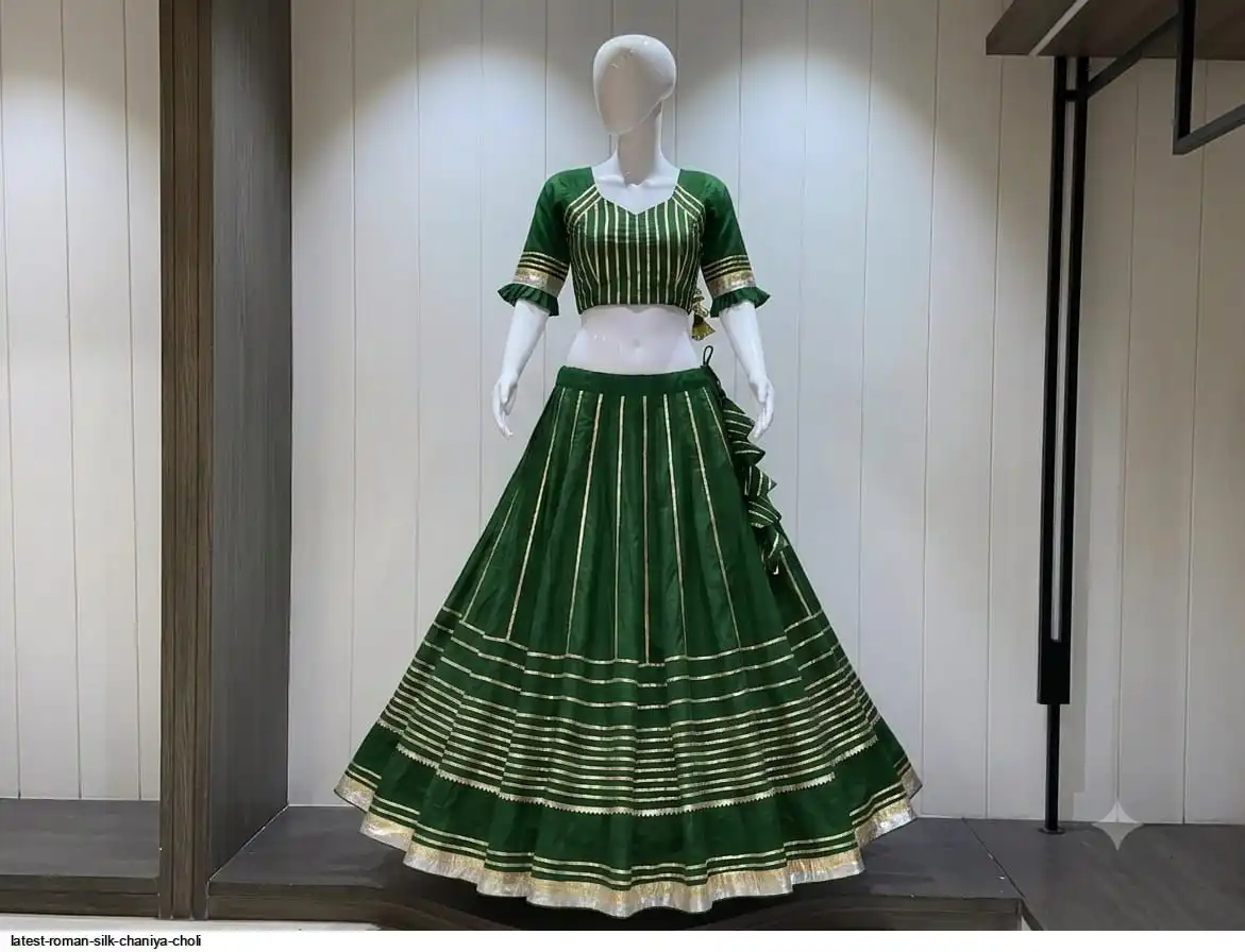 LATEST ROMAN SILK CHANIYA CHOLI 3
