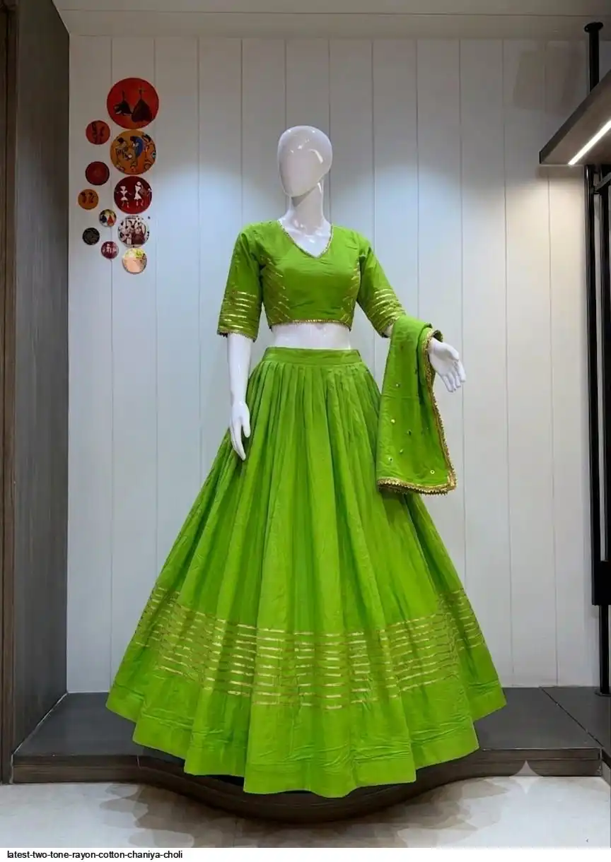 LATEST TWO TONE RAYON COTTON CHANIYA CHOLI 2
