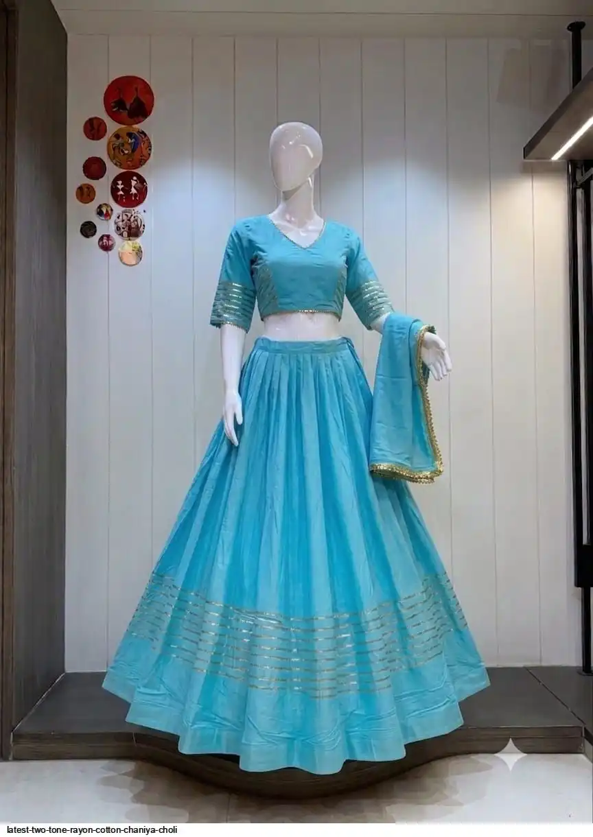 LATEST TWO TONE RAYON COTTON CHANIYA CHOLI 3