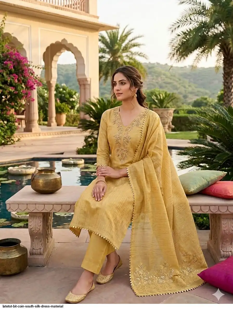 south silk dress material Banarasi Pure Silk Dress Materials The Handlooms
