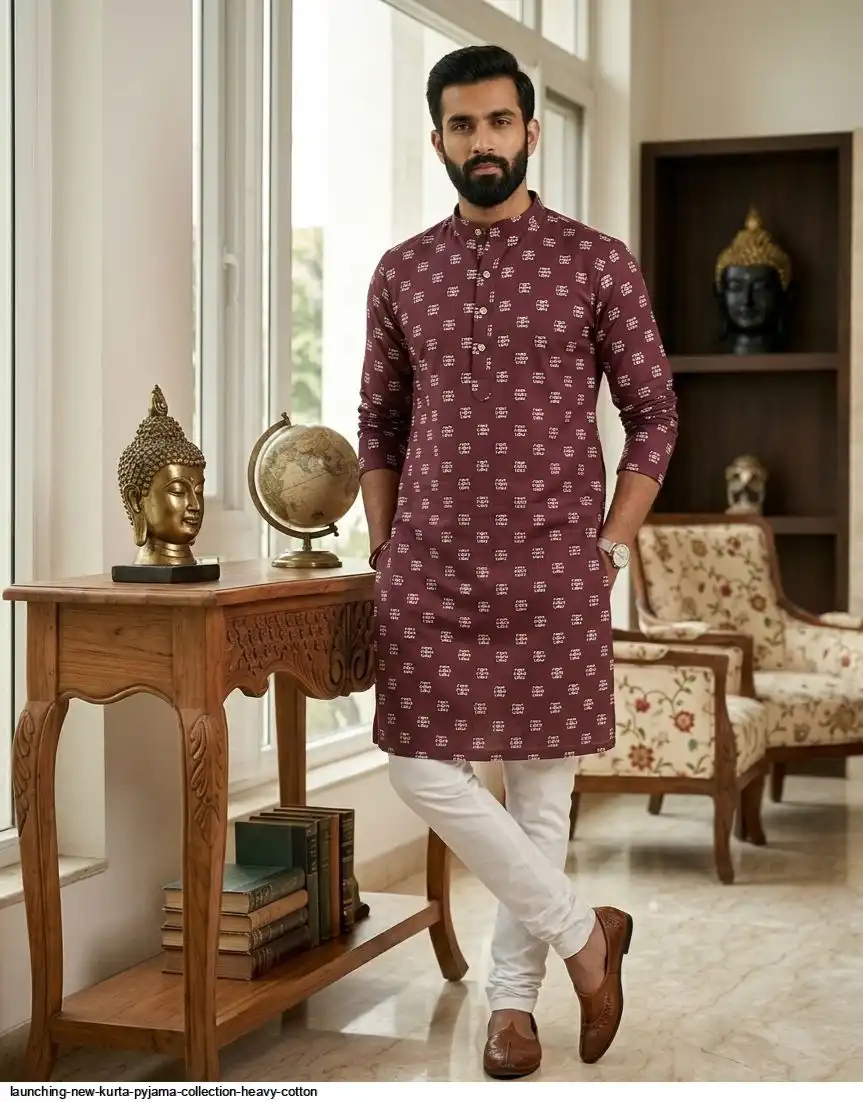 LAUNCHING NEW KURTA PYJAMA COLLECTION HEAVY COTTON 5