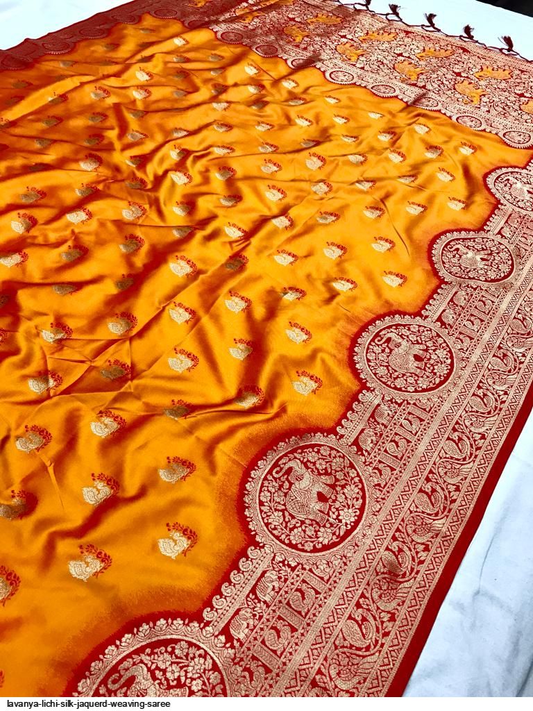 LAVANYA LICHI SILK JAQUERD WEAVING SAREE