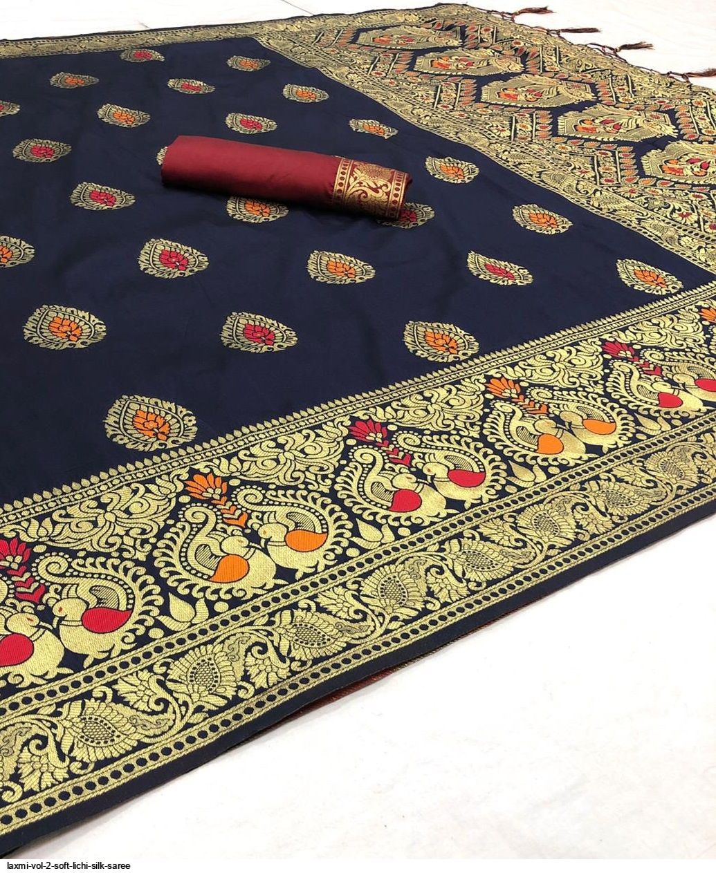LAXMI VOL 2 SOFT LICHI SILK SAREE D