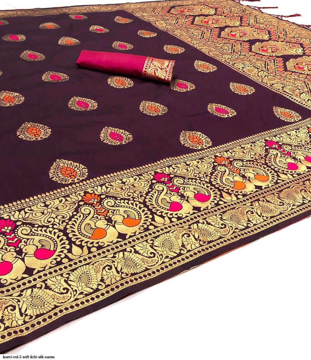 LAXMI VOL 2 SOFT LICHI SILK SAREE C