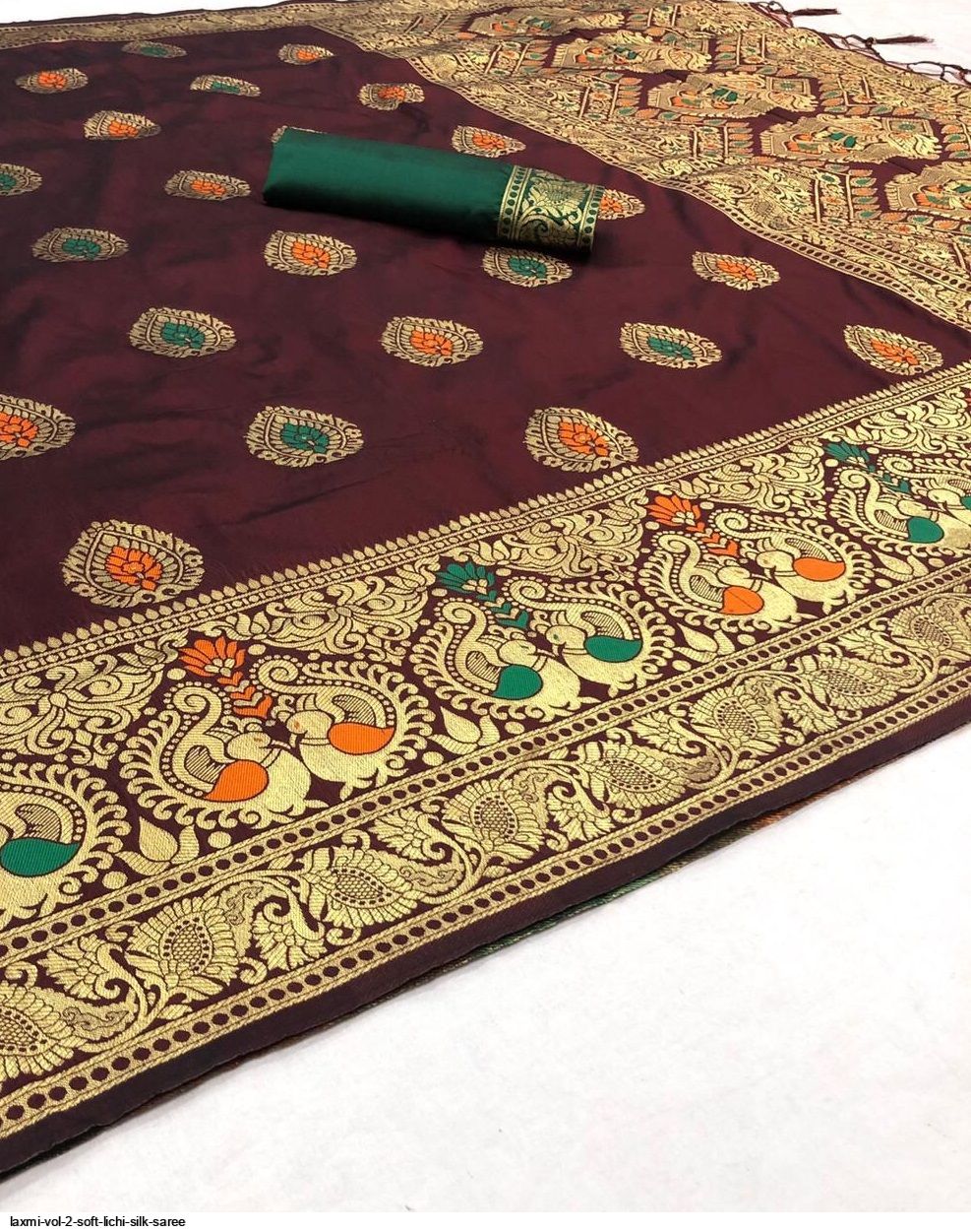 LAXMI VOL 2 SOFT LICHI SILK SAREE B