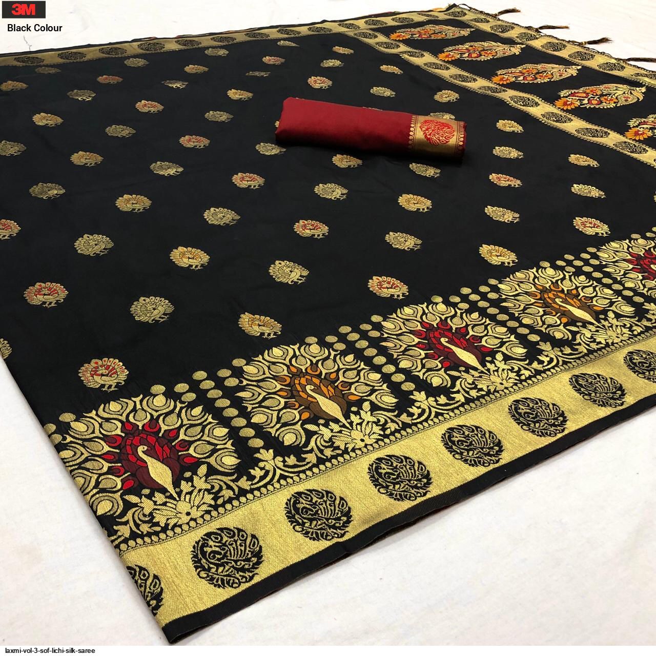 LAXMI VOL 3 SOF LICHI SILK SAREE D