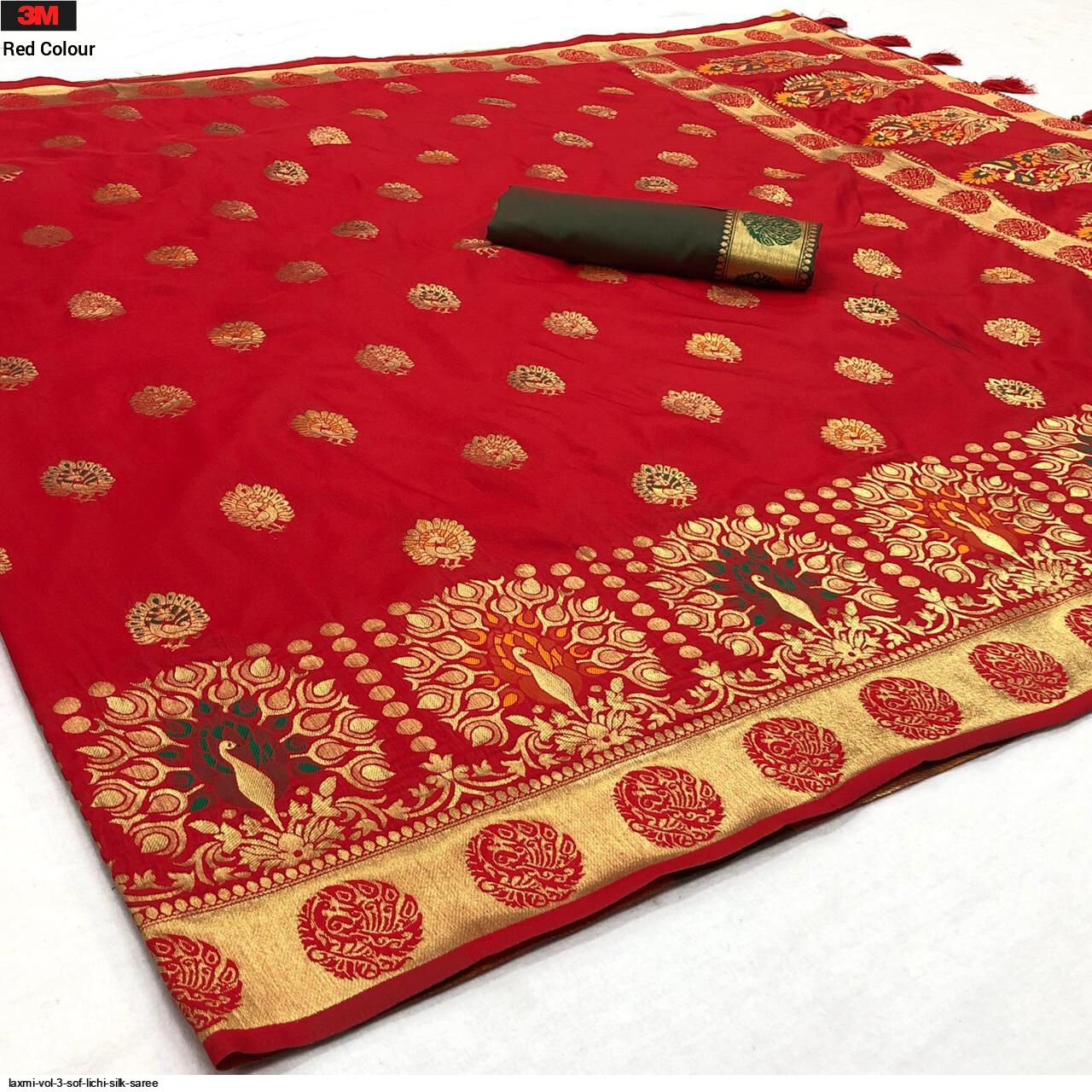 LAXMI VOL 3 SOF LICHI SILK SAREE A
