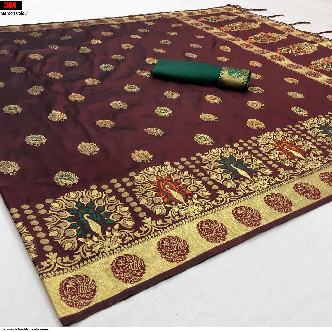 LAXMI VOL 3 SOF LICHI SILK SAREE B