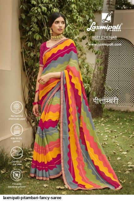 Aradhana Chiffon Olive Green Zari Work Saree | Laxmipati – Laxmipati Sarees  | Sale