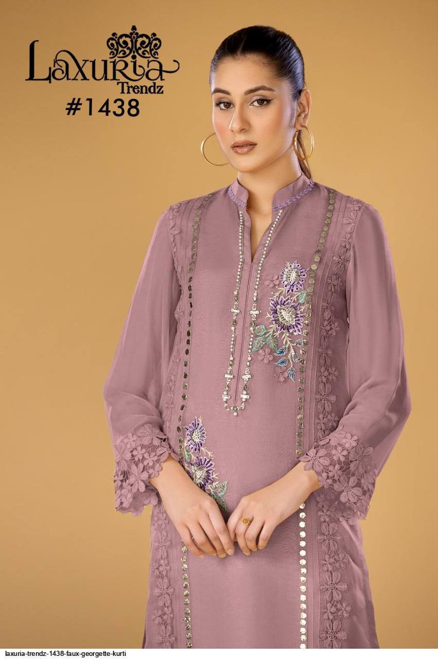 LAXURIA TRENDZ 1438 Faux Georgette KURTI