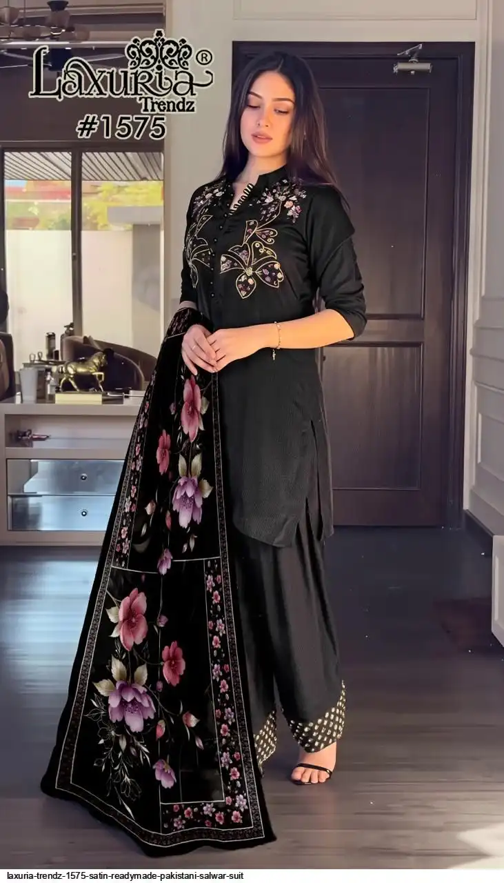 Laxuria Trendz 1575 Satin Readymade Pakistani Salwar Suit