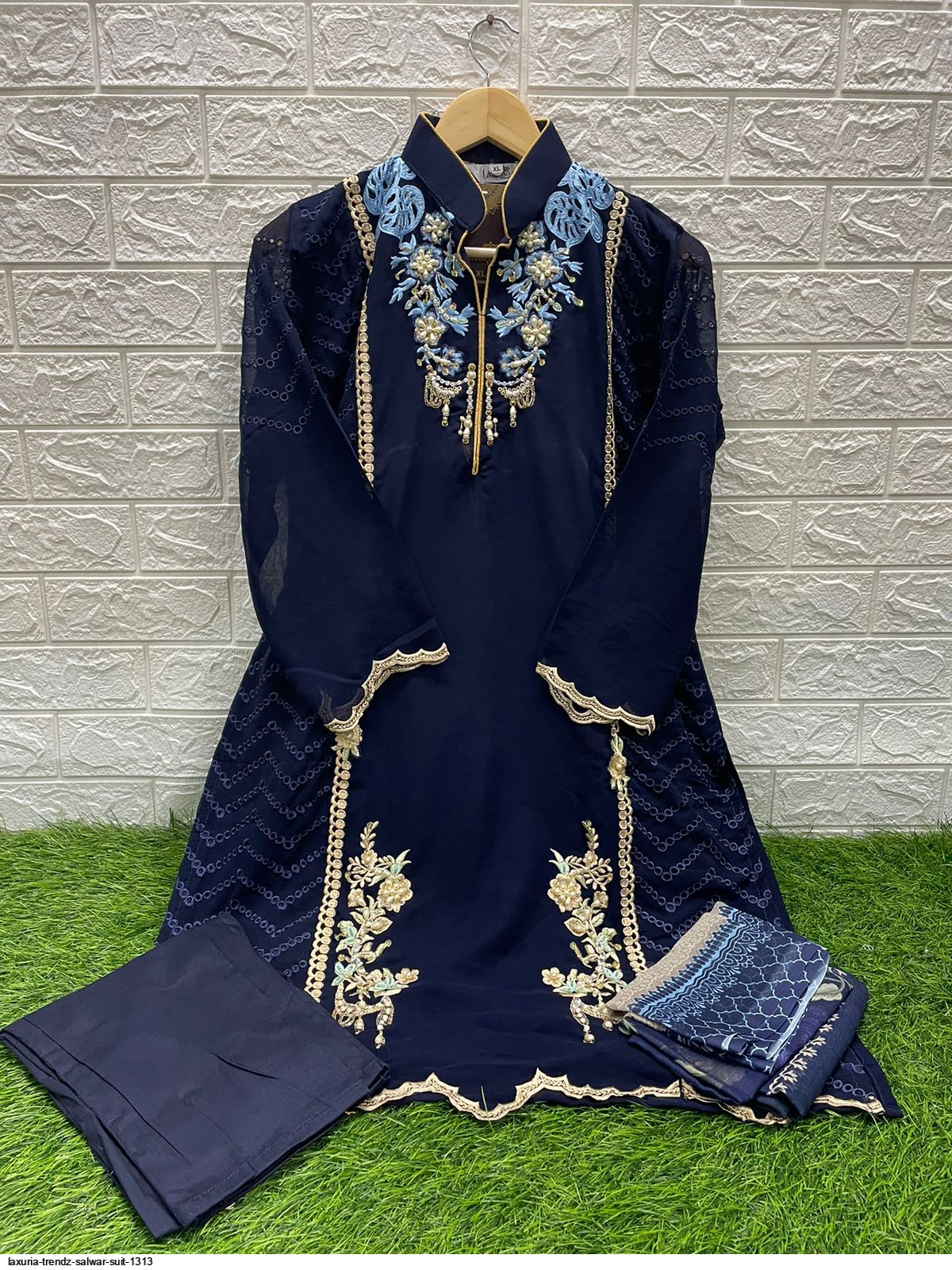Embroidery 3/4th Sleeve Top Modal -6 Heavy Fox Georgette With Fancy Work  Designer Tops at Rs 345/piece in Surat