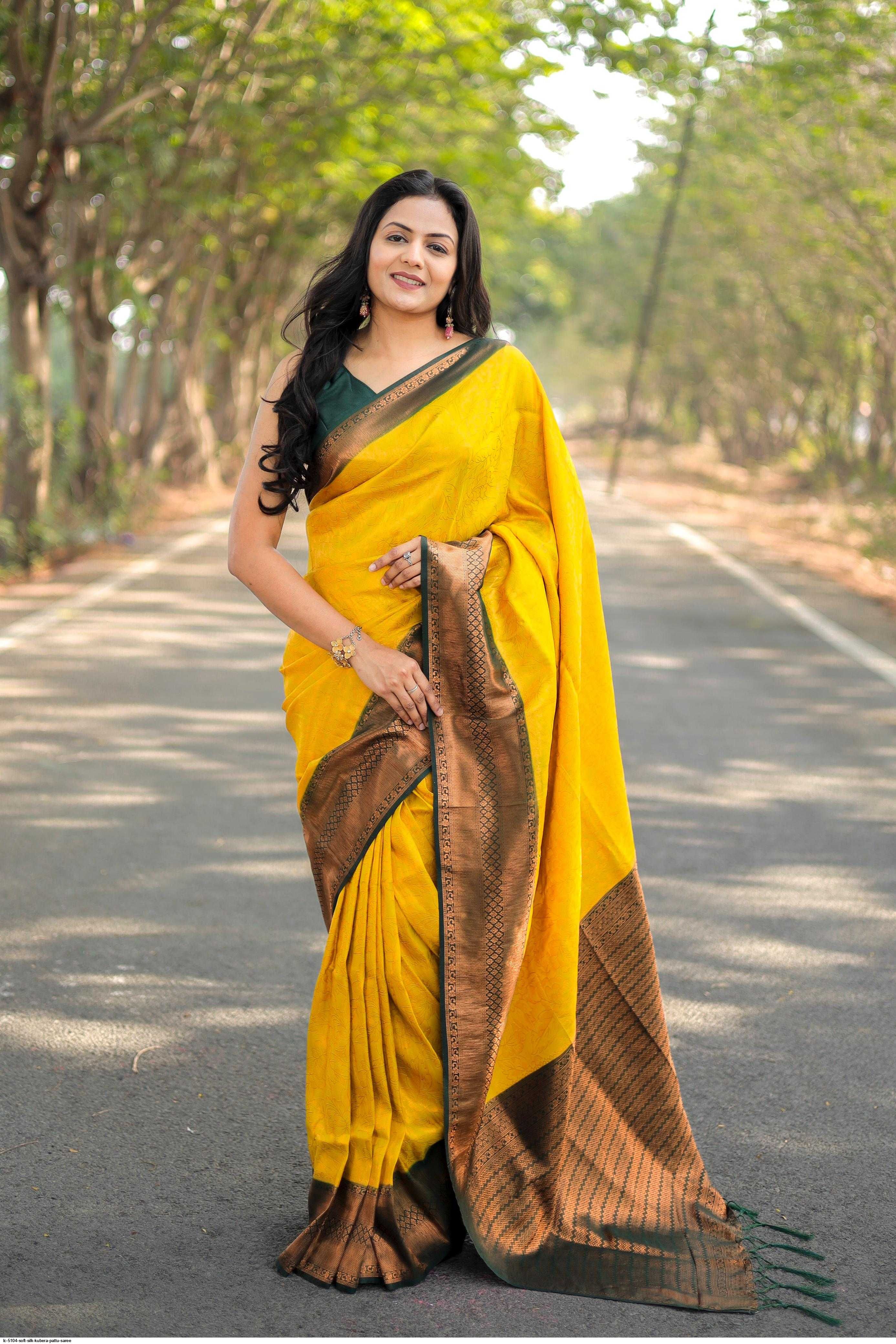 Impressive Softy Kubera Pattu with Chaap Dying saree popular for women designer blouse Rich Pallu Wedding Partywear Heavy Saree, Designer Silk Saree