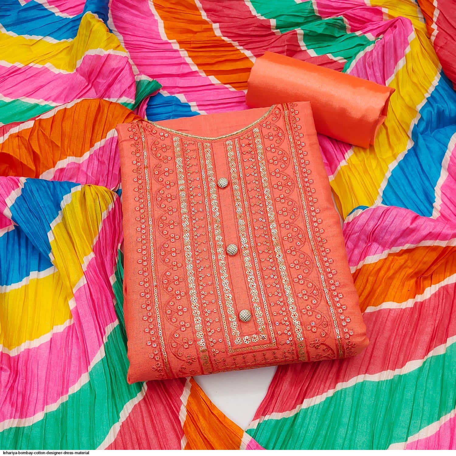 Lehariya Bombay Cotton Designer Dress Material