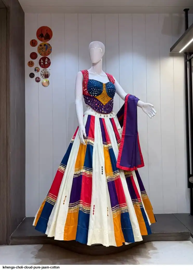 LEHENGA CHOLI CLOUD PURE JAAM COTTON 4