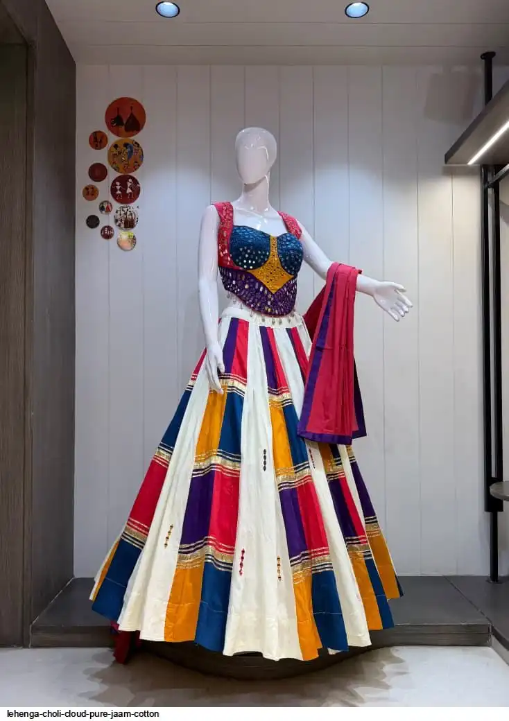 LEHENGA CHOLI CLOUD PURE JAAM COTTON 3