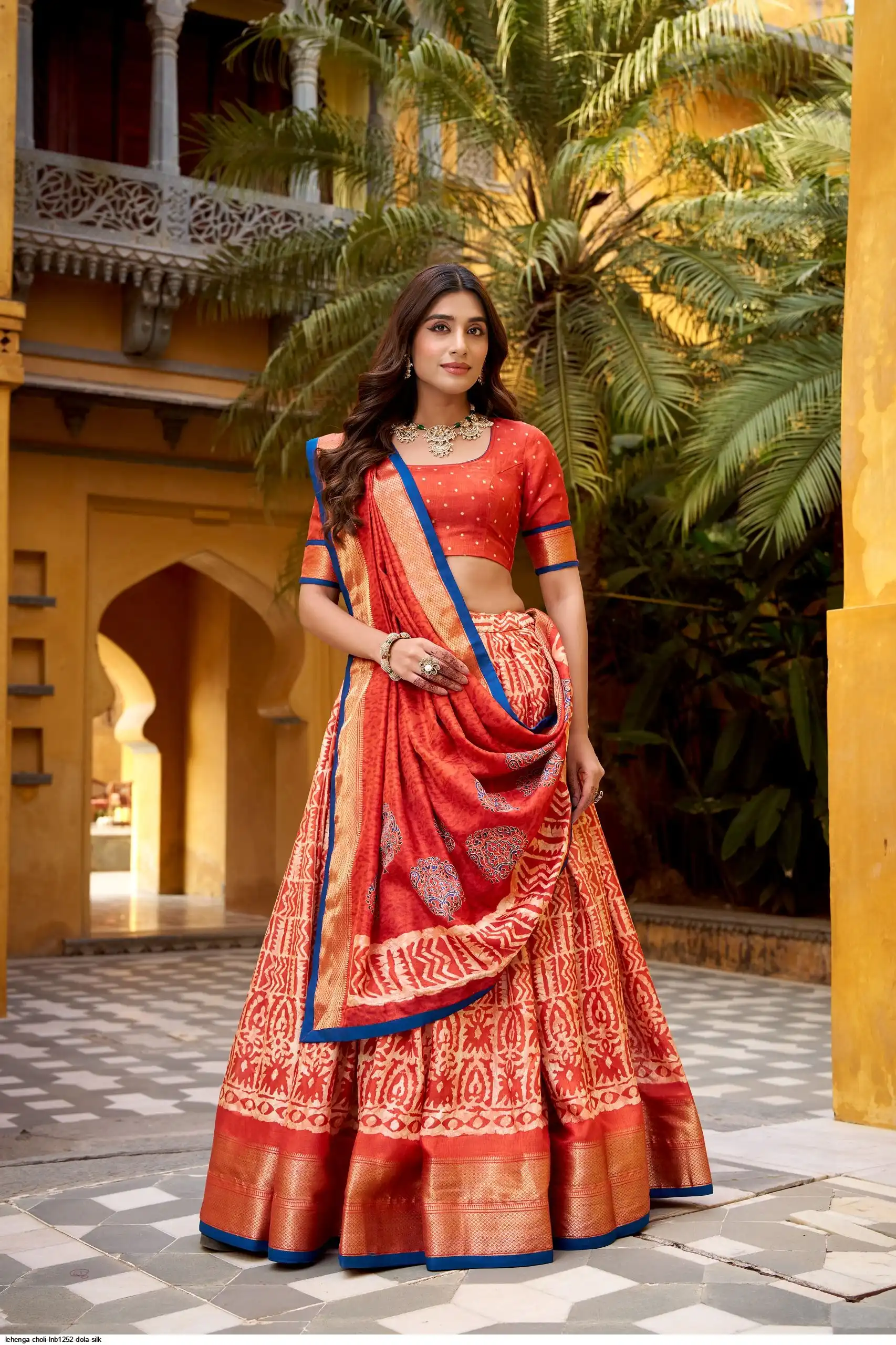 LEHENGA CHOLI ZARAKH LNB1252 DOLA SILK 1