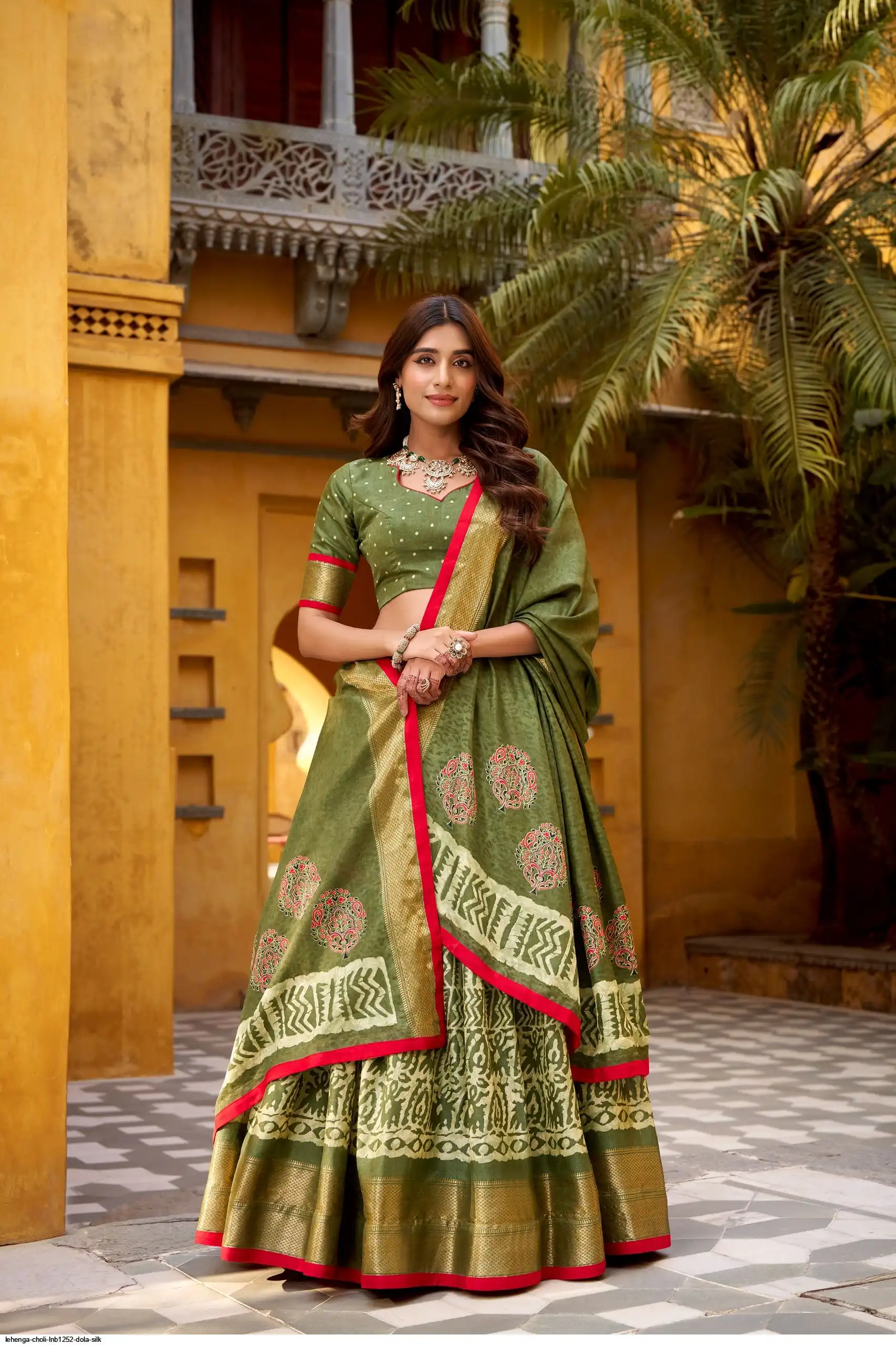 LEHENGA CHOLI ZARAKH LNB1252 DOLA SILK 3