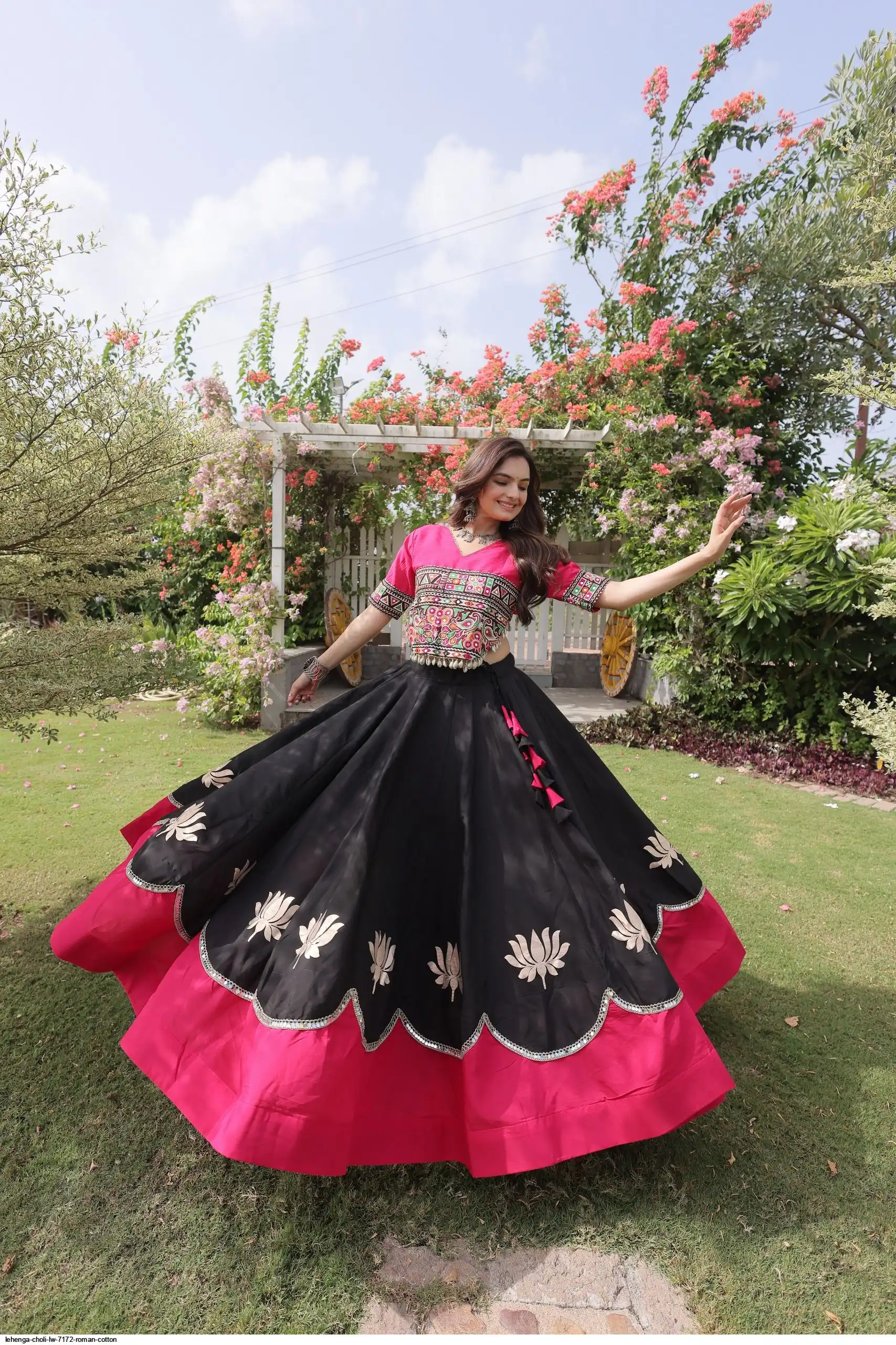 LEHENGA CHOLI LW 7172 ROMAN COTTON 5