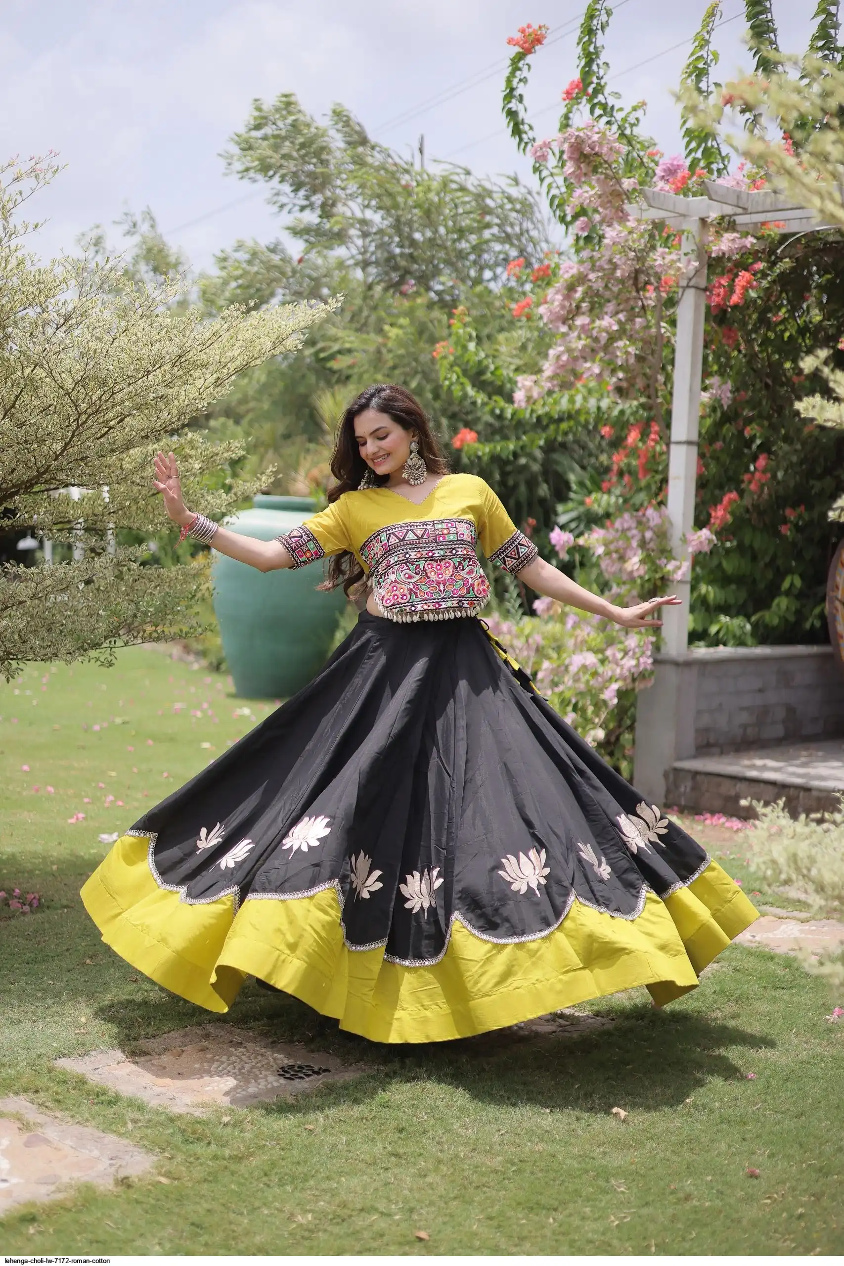 LEHENGA CHOLI LW 7172 ROMAN COTTON 7