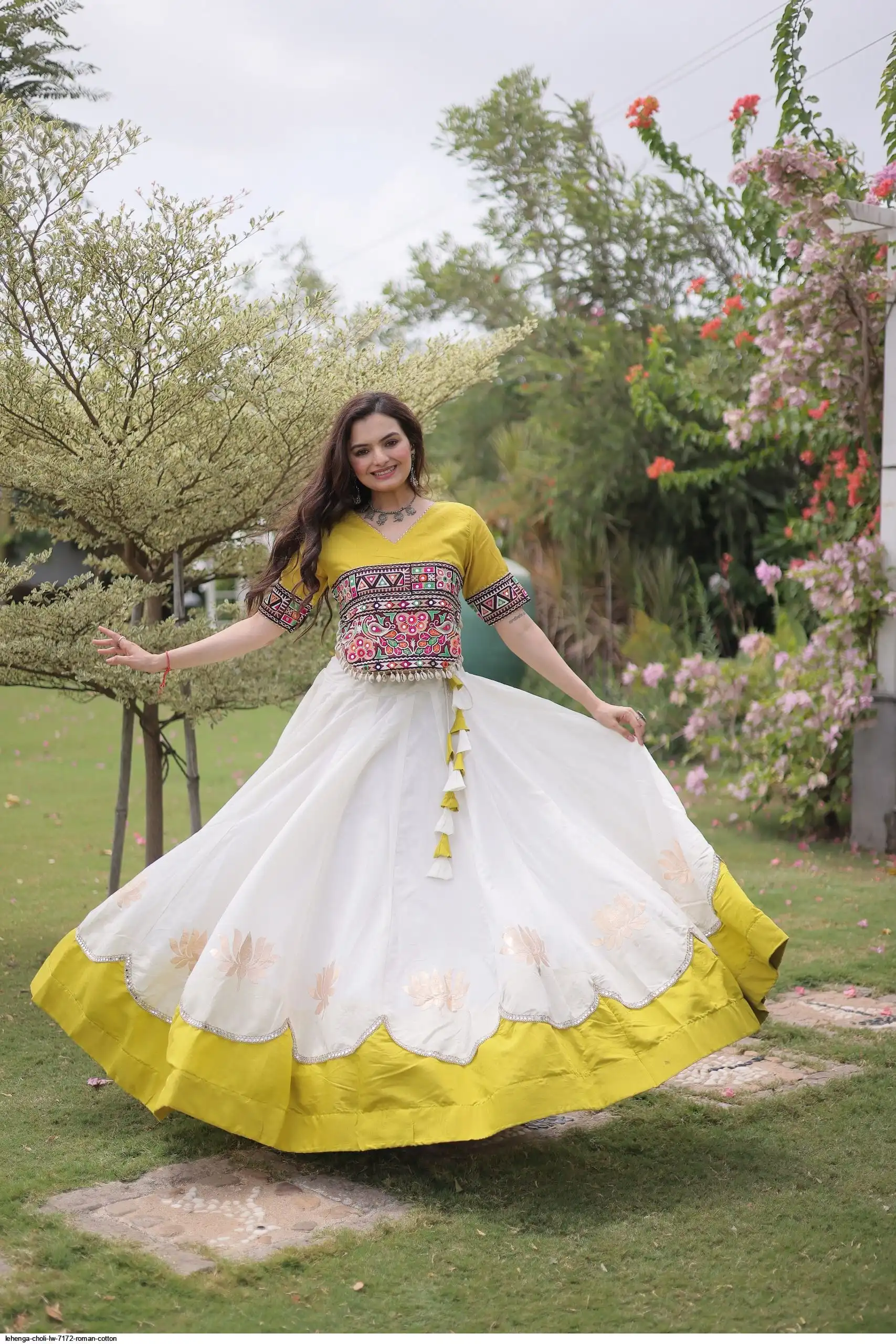 LEHENGA CHOLI LW 7172 ROMAN COTTON 8