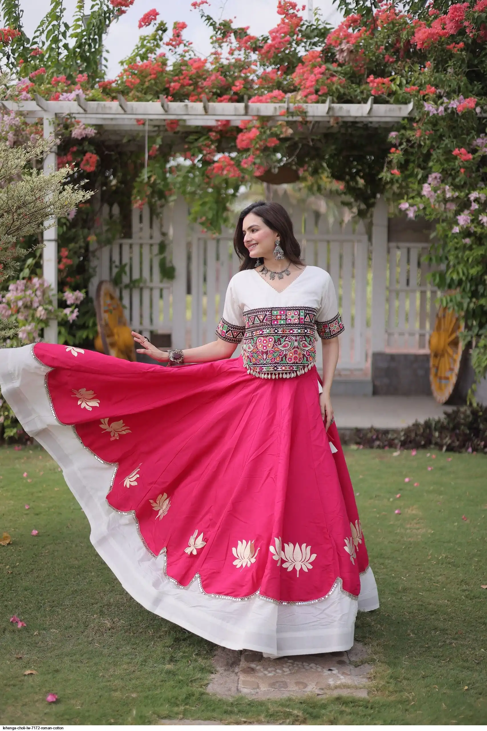 LEHENGA CHOLI LW 7172 ROMAN COTTON 9