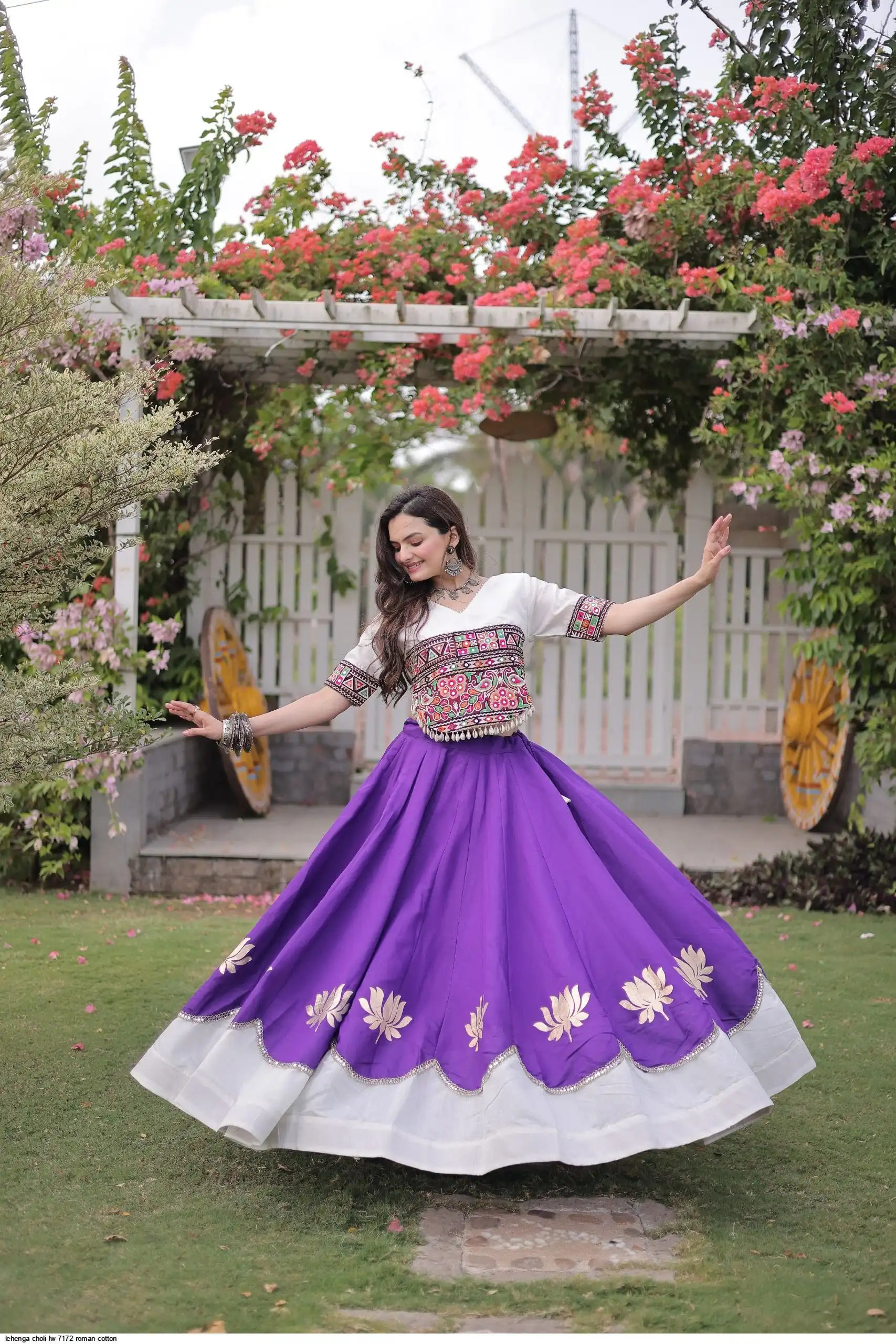LEHENGA CHOLI LW 7172 ROMAN COTTON 10