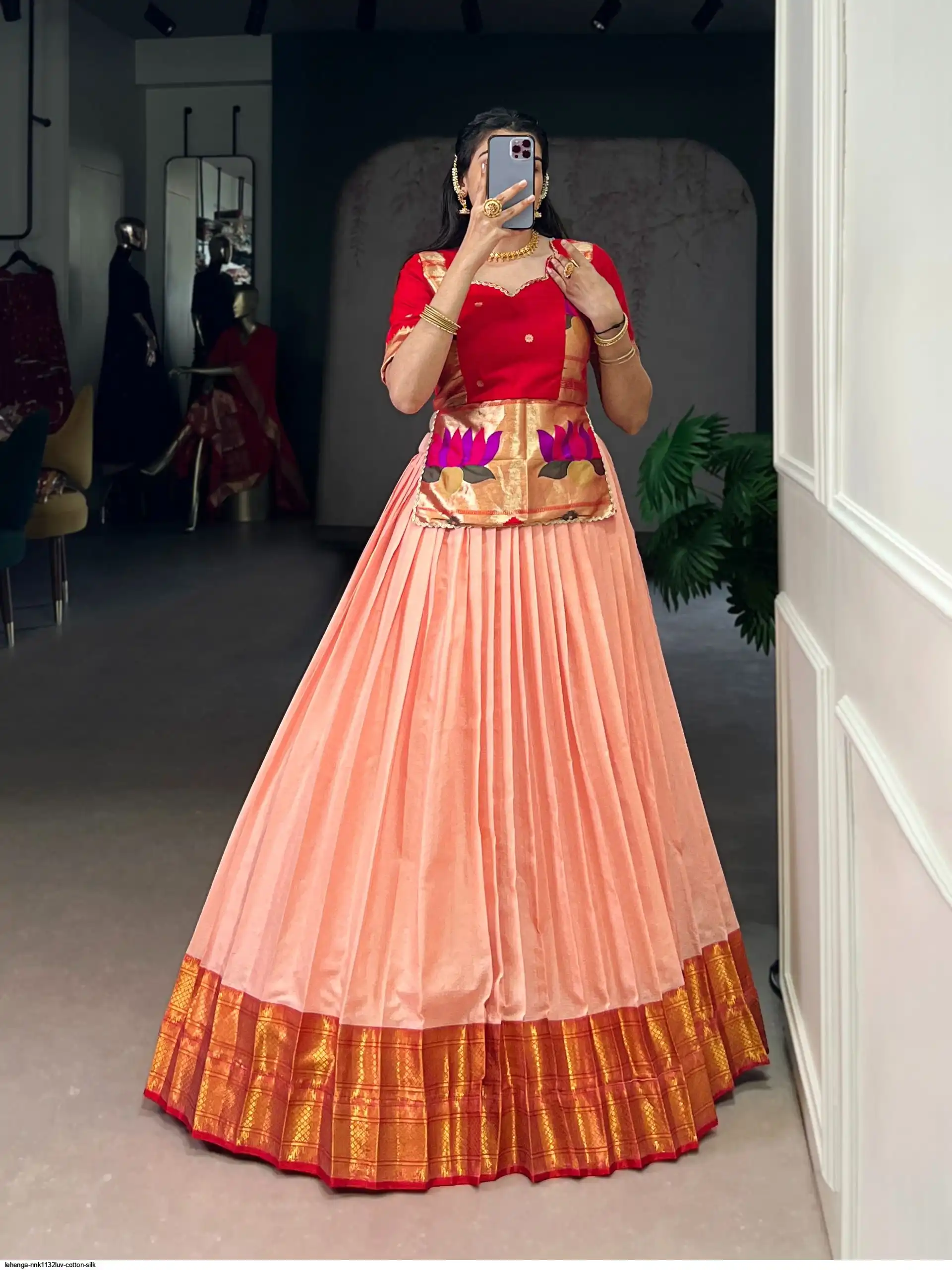 LEHENGA NNK1132LUV COTTON SILK 2