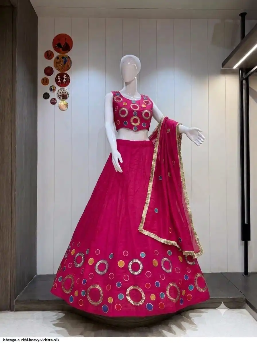 LEHENGA SURKHI HEAVY VICHITRA SILK 4