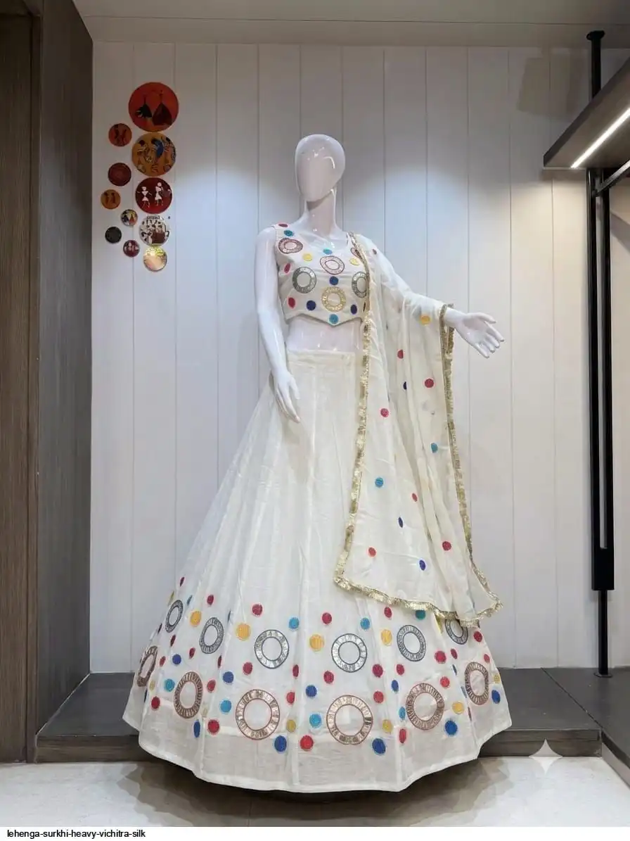 LEHENGA SURKHI HEAVY VICHITRA SILK 3